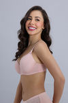 Zivame Beautiful Basic Padded Regular Wired 3/4th Coverage Tshirt Bra - Crystal Pink — thumbnail 3